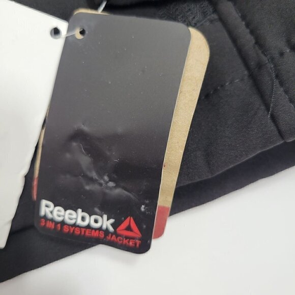 NWT Reebok Kids Outer Shell Only Extreme Weather Hooded Black Jacket Size 7 - Picture 16 of 16